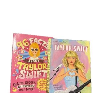 Taylor Swift Kids Book Bundle — Littke Golden Book Biography & 96 Facts Book - V